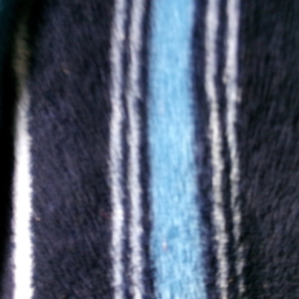 Mens one sz Stafford robe striped plush fleece mid calf tie front - Picture 3 of 4